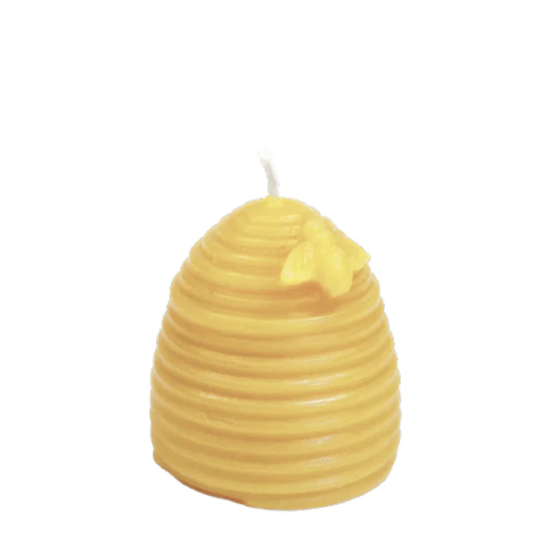 2" Skep with Honey Bee Beeswax Candle