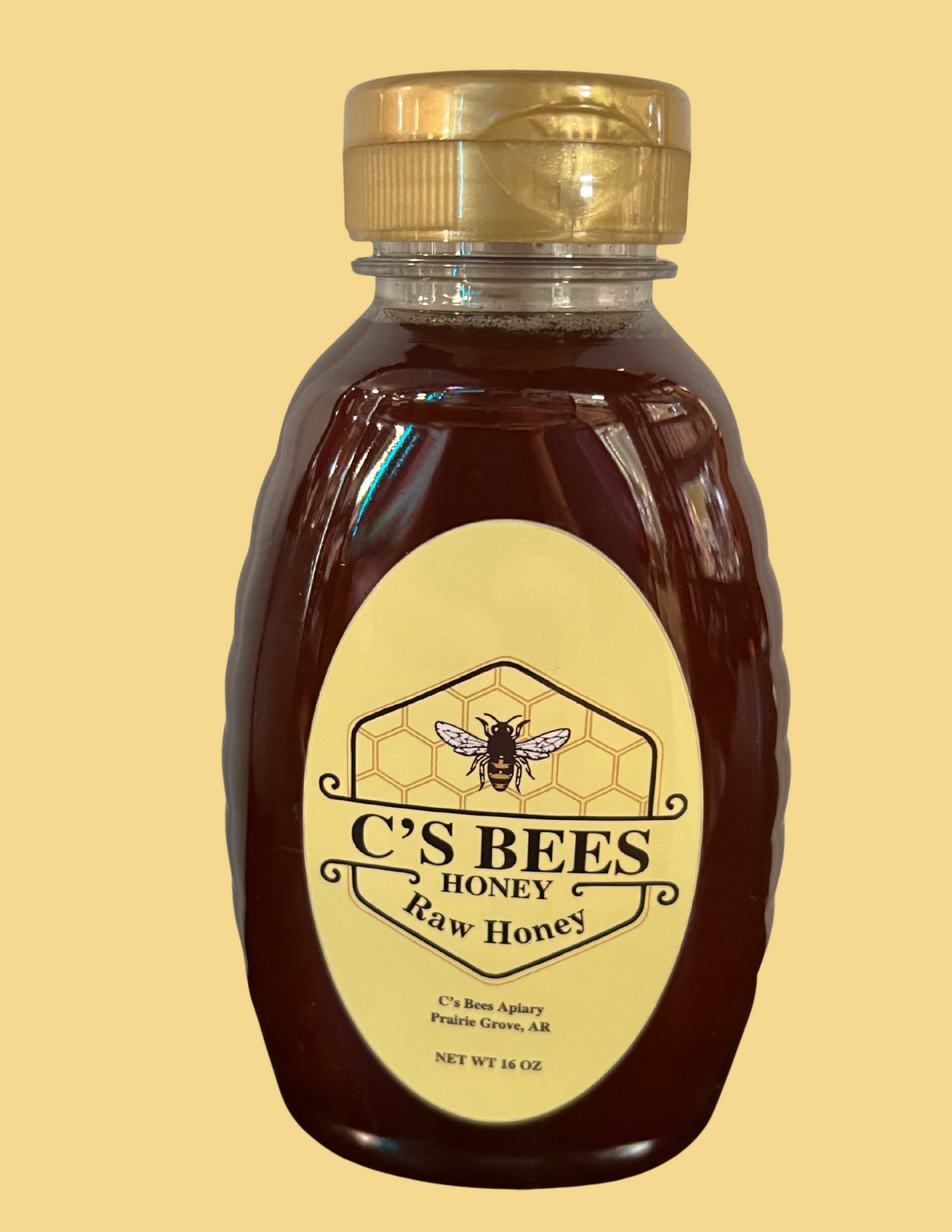 16 oz Squeeze Bottle (Raw Honey)