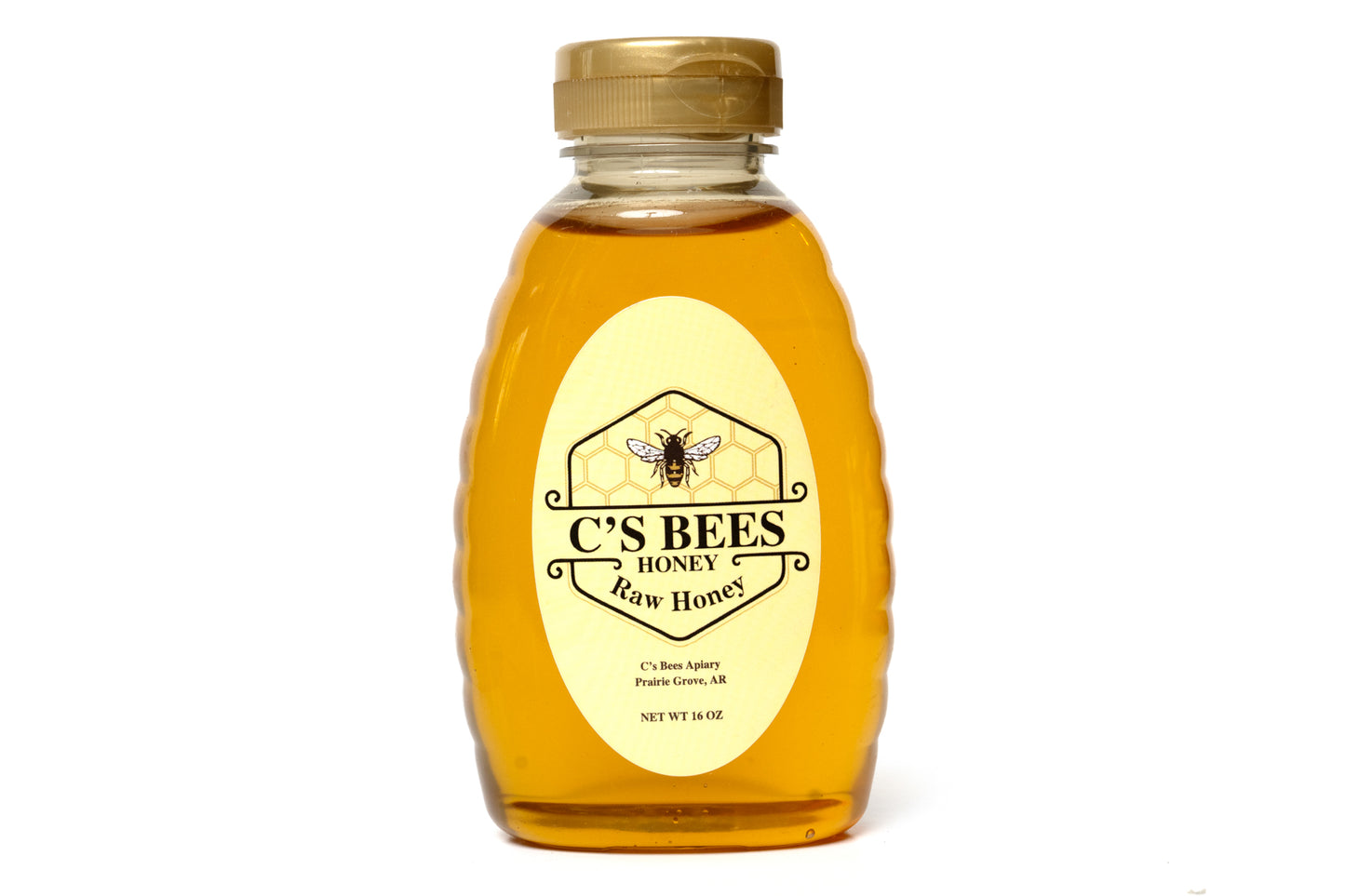 16 oz Squeeze Bottle (Raw Honey)