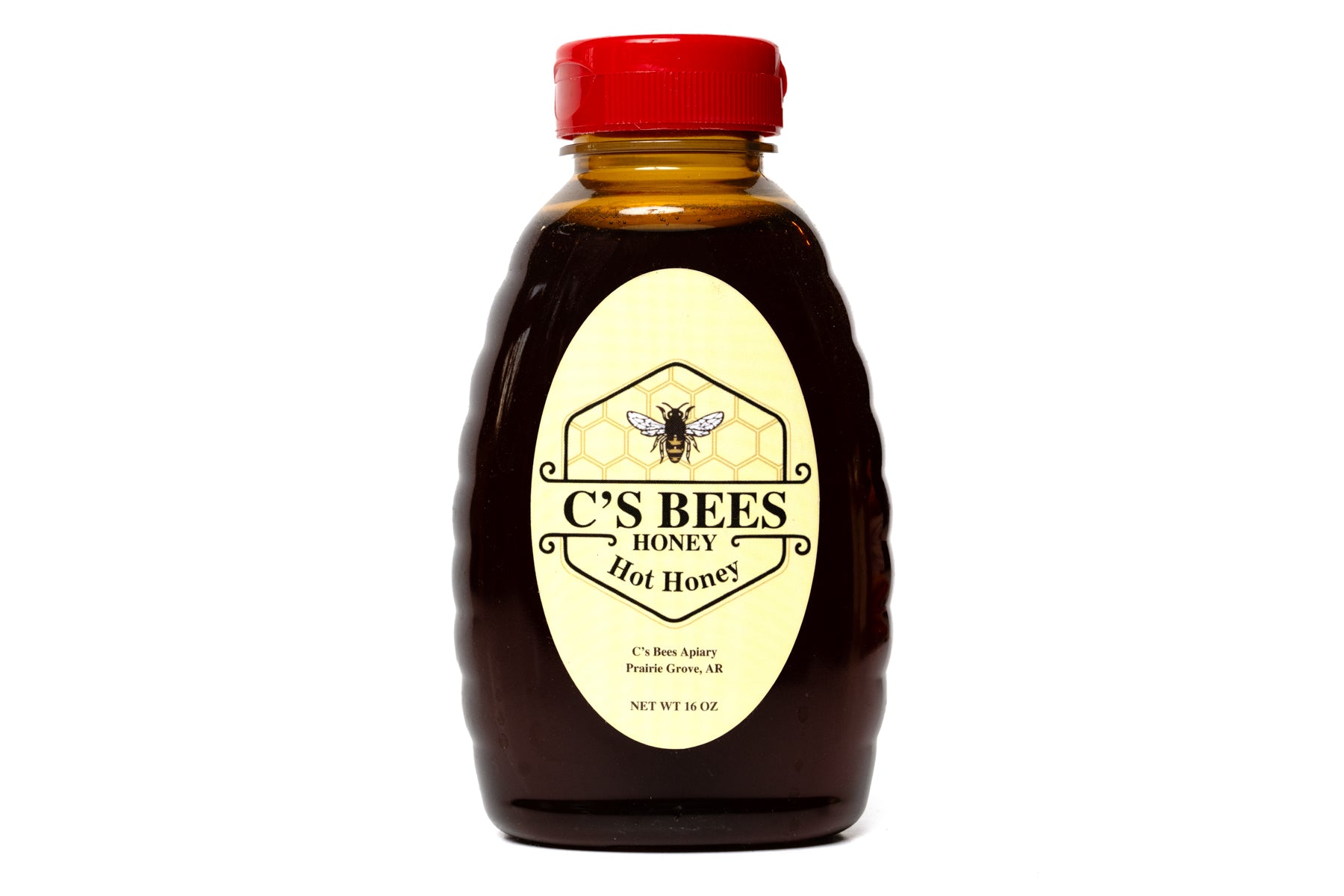 16 oz Squeeze Bottle (Hot Honey) – C's Bees Honey & Beekeeping Supply