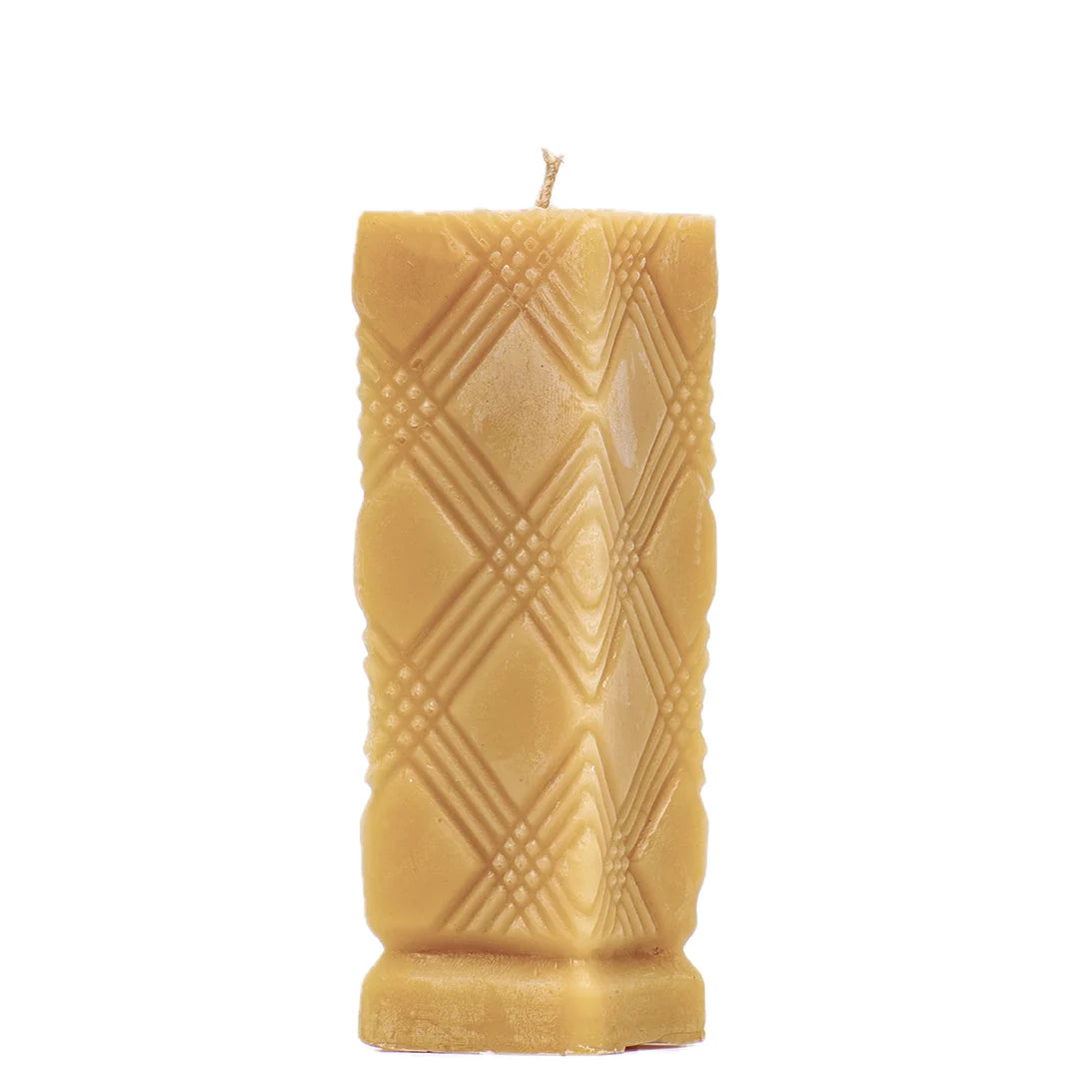 Textured Pillar Beeswax Candle