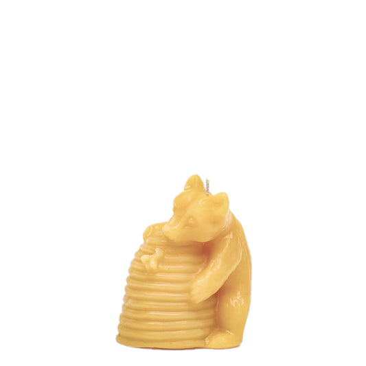 Bear & Skep Hive Beeswax Candle