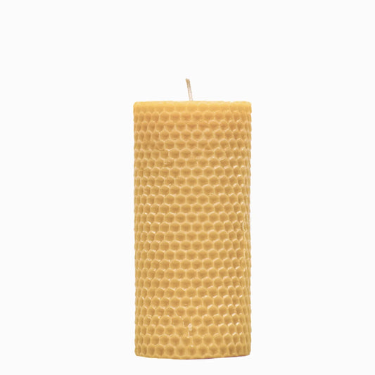 Honeycomb Cylinder Beeswax Candle